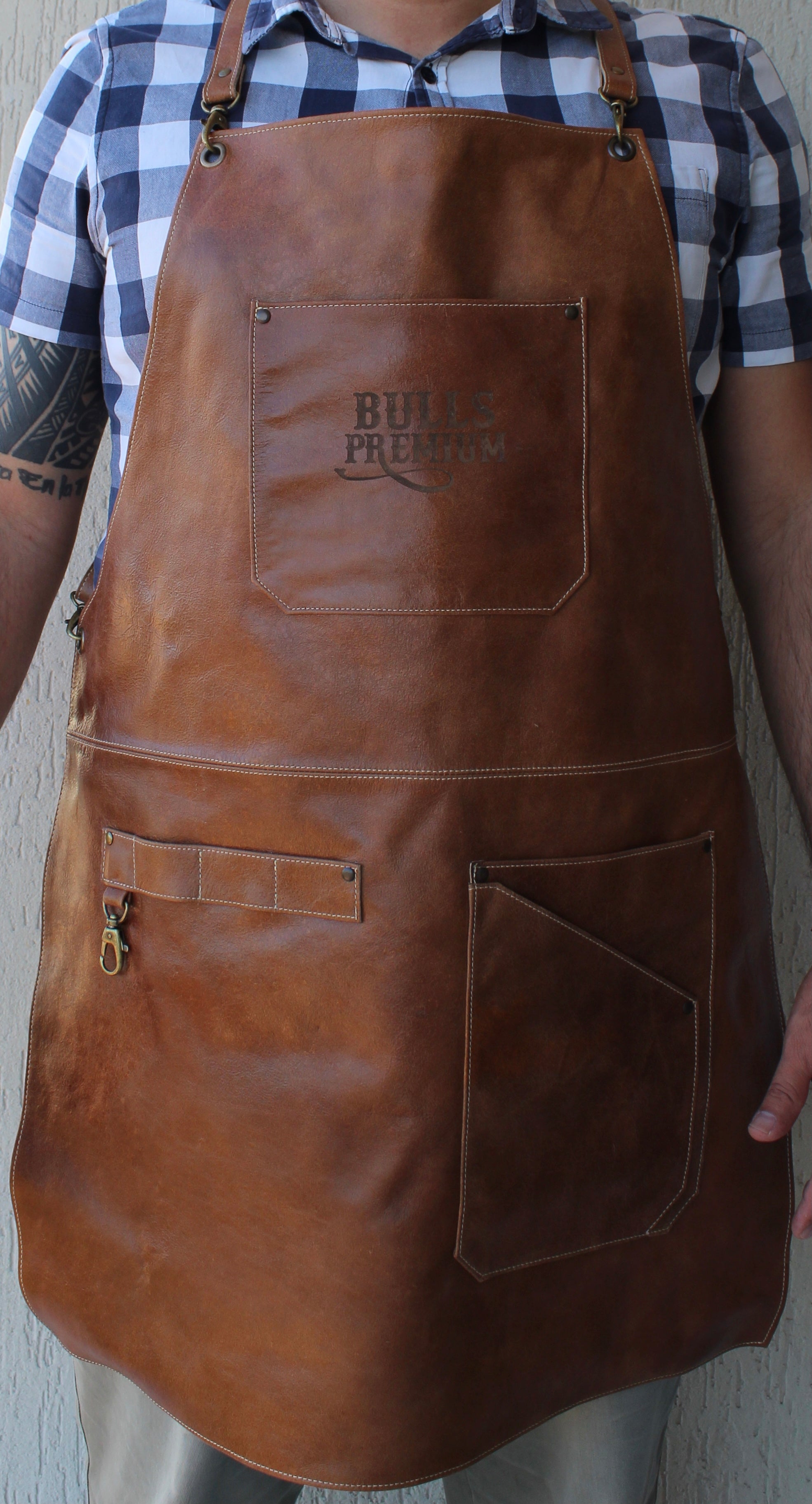 Hand Made - 100% Leather Apron Brown
